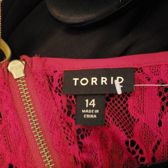 Torrid cranberry red long gorgeous lace dress - Picture 4 of 5